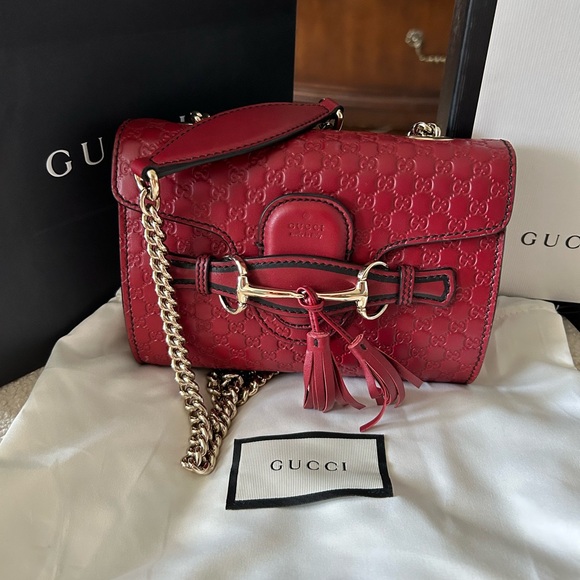 Authentic Gucci Guccissima Emily chain crossbody bag - Picture 1 of 13